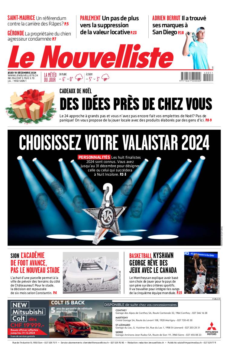 Jeudi 19 décembre 2024