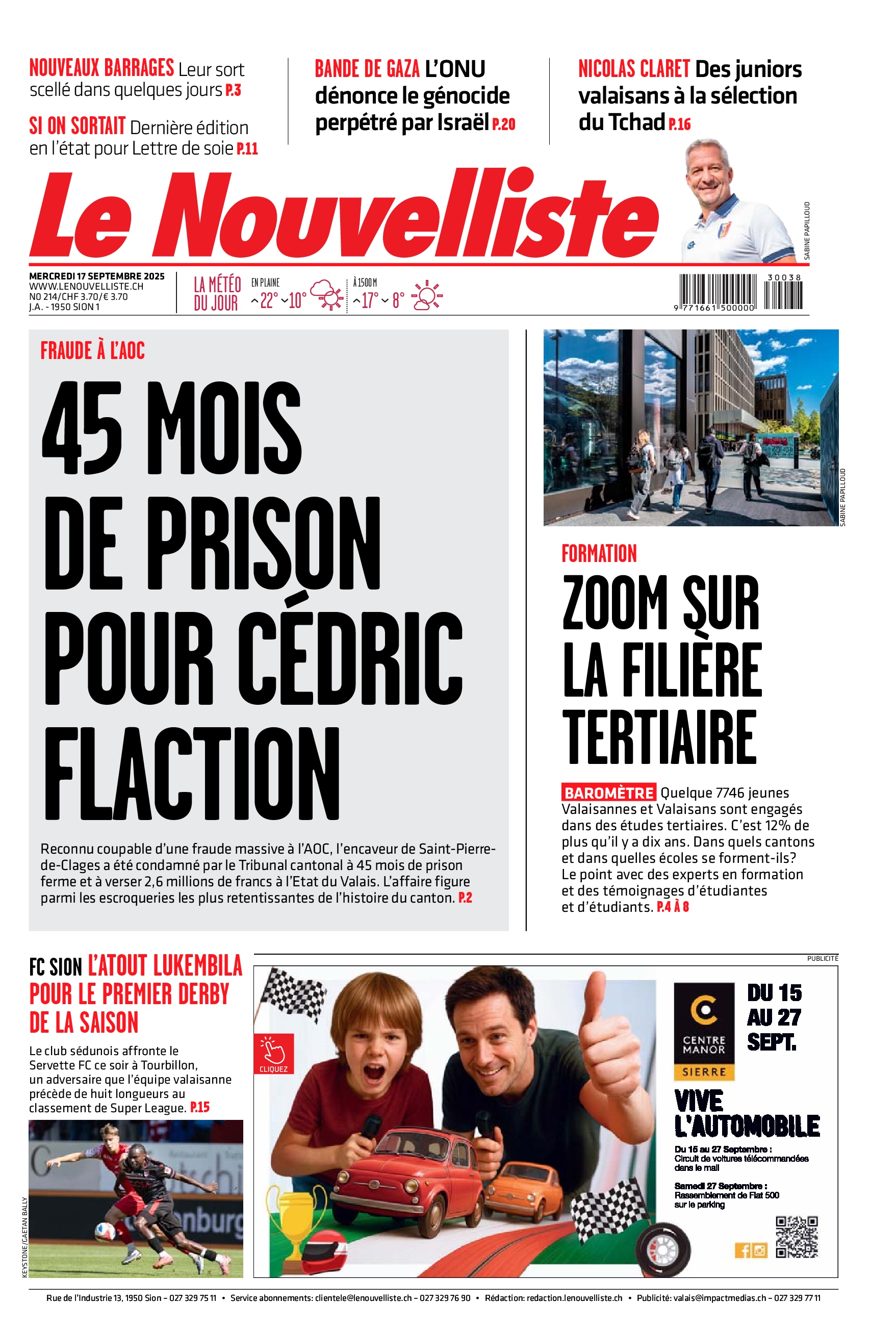 Mercredi 17 septembre 2025