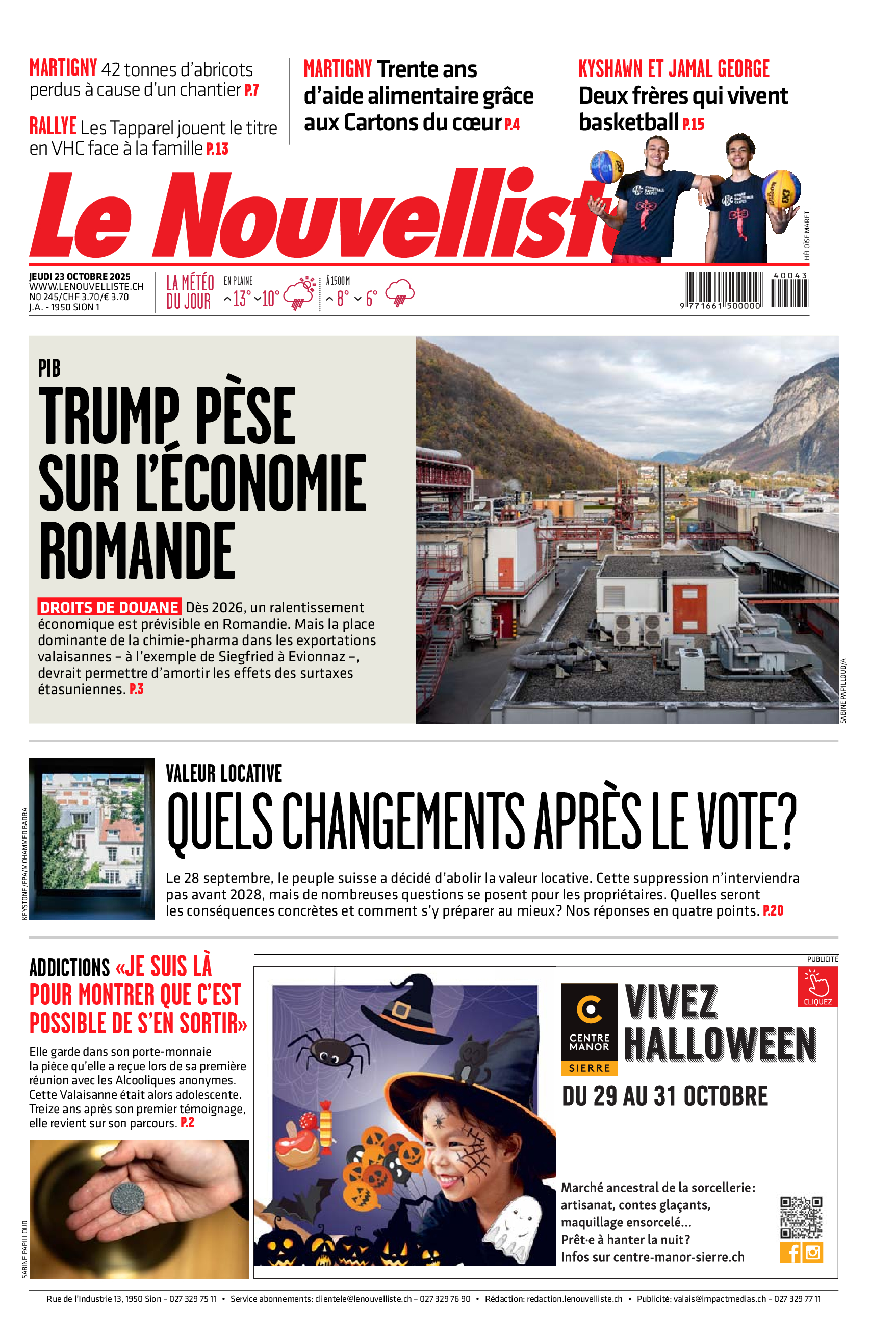Jeudi 23 octobre 2025