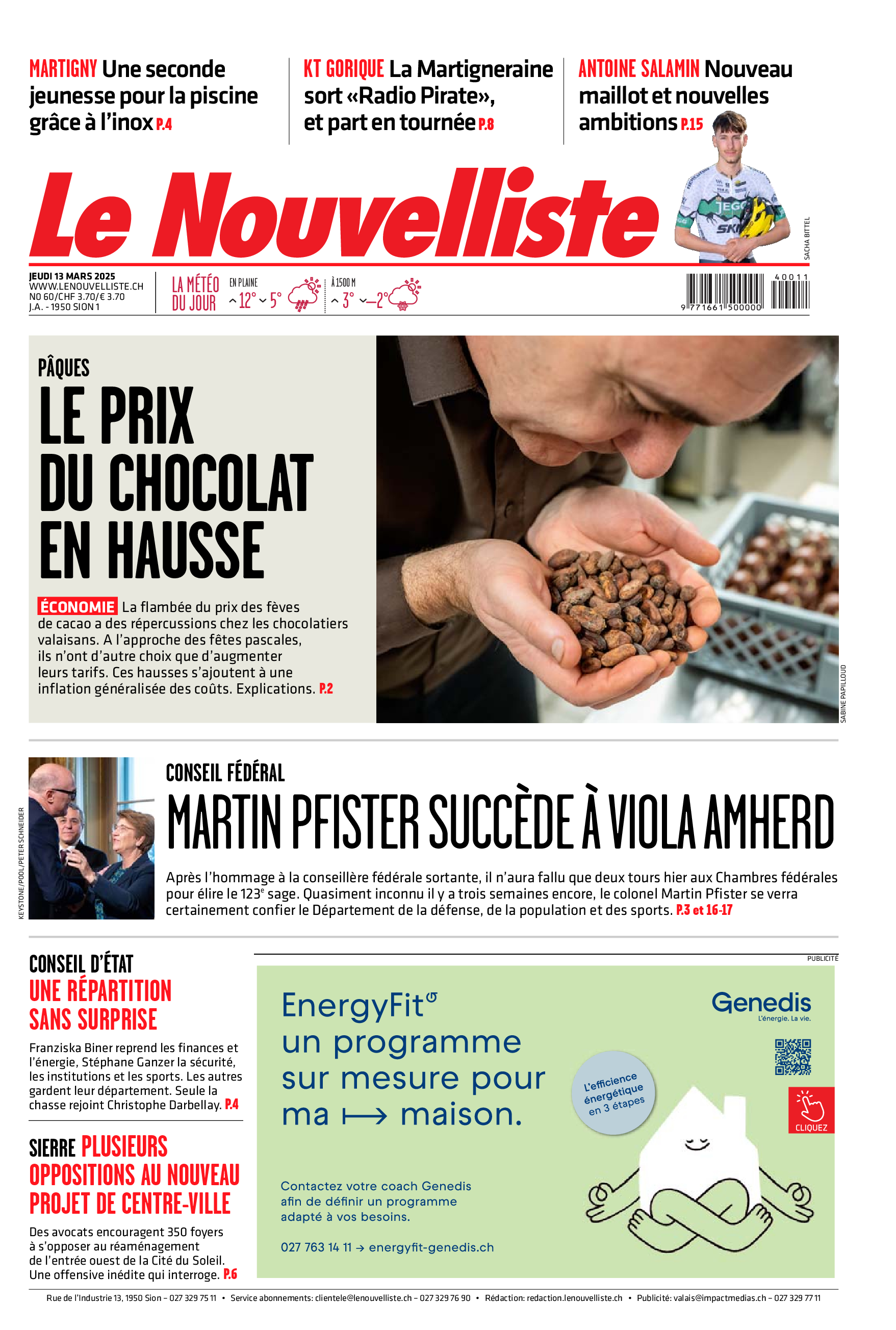 Jeudi 13 mars 2025