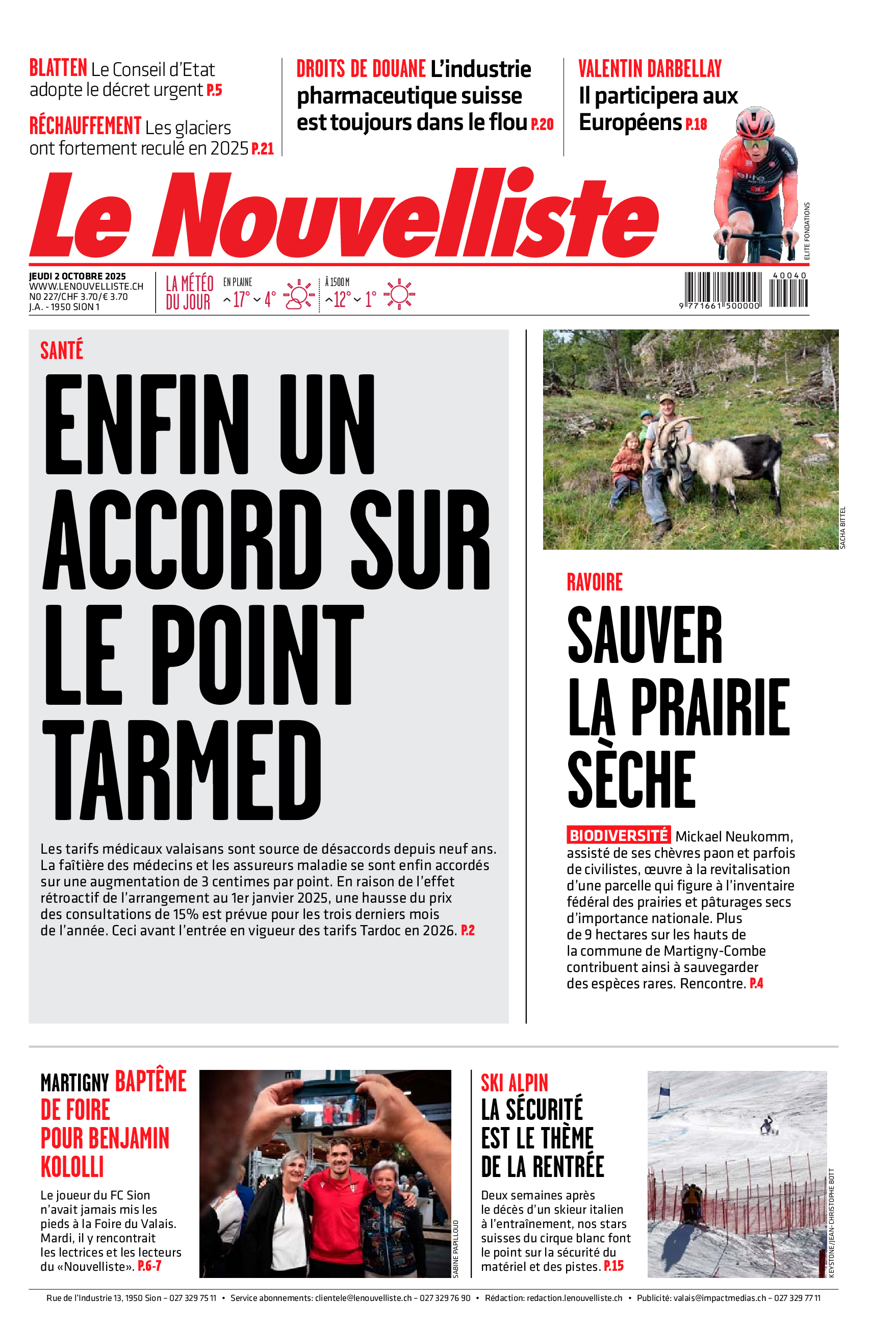  Jeudi 2 octobre 2025