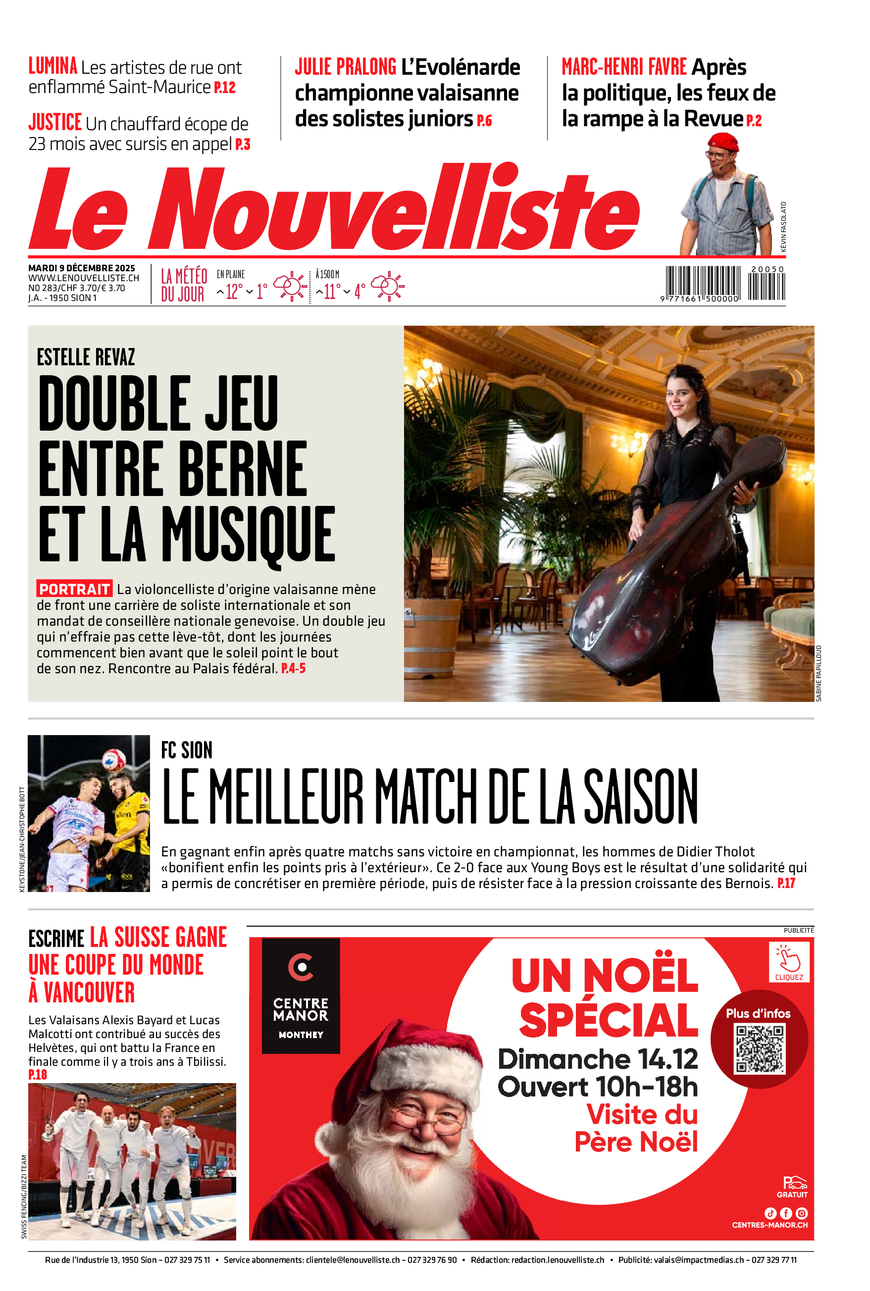  Mardi 9 décembre 2025