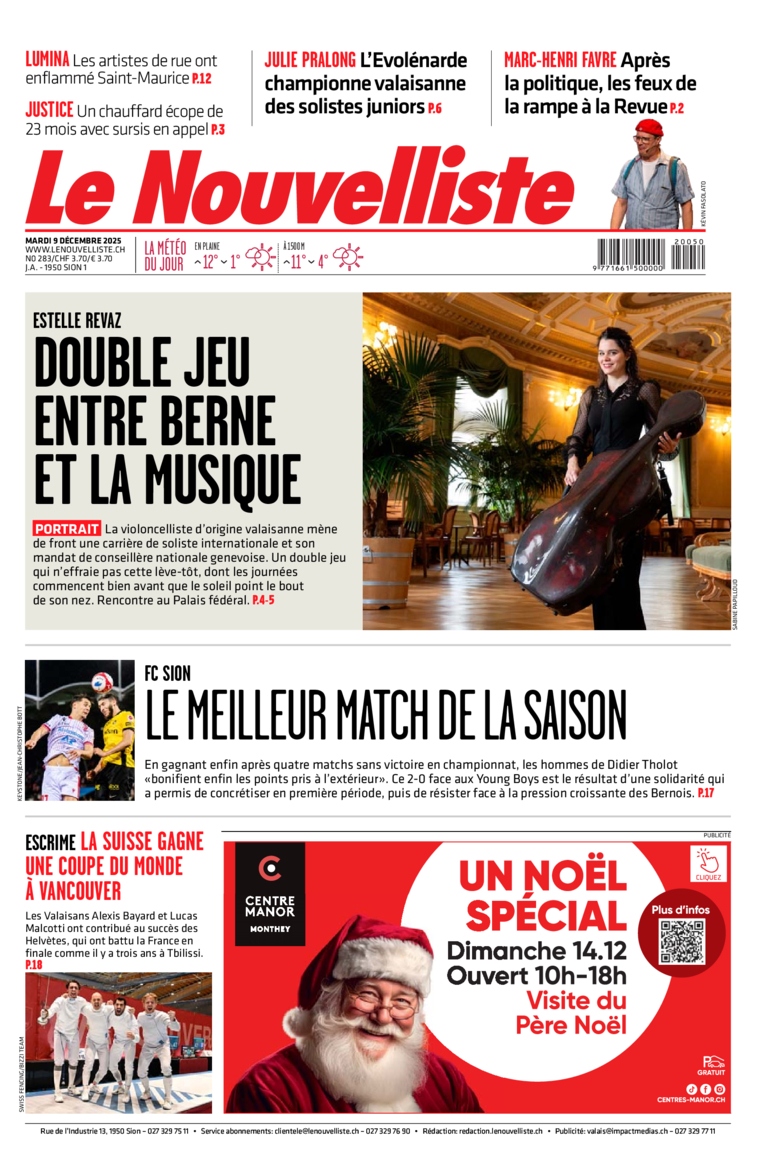 Mardi 9 décembre 2025