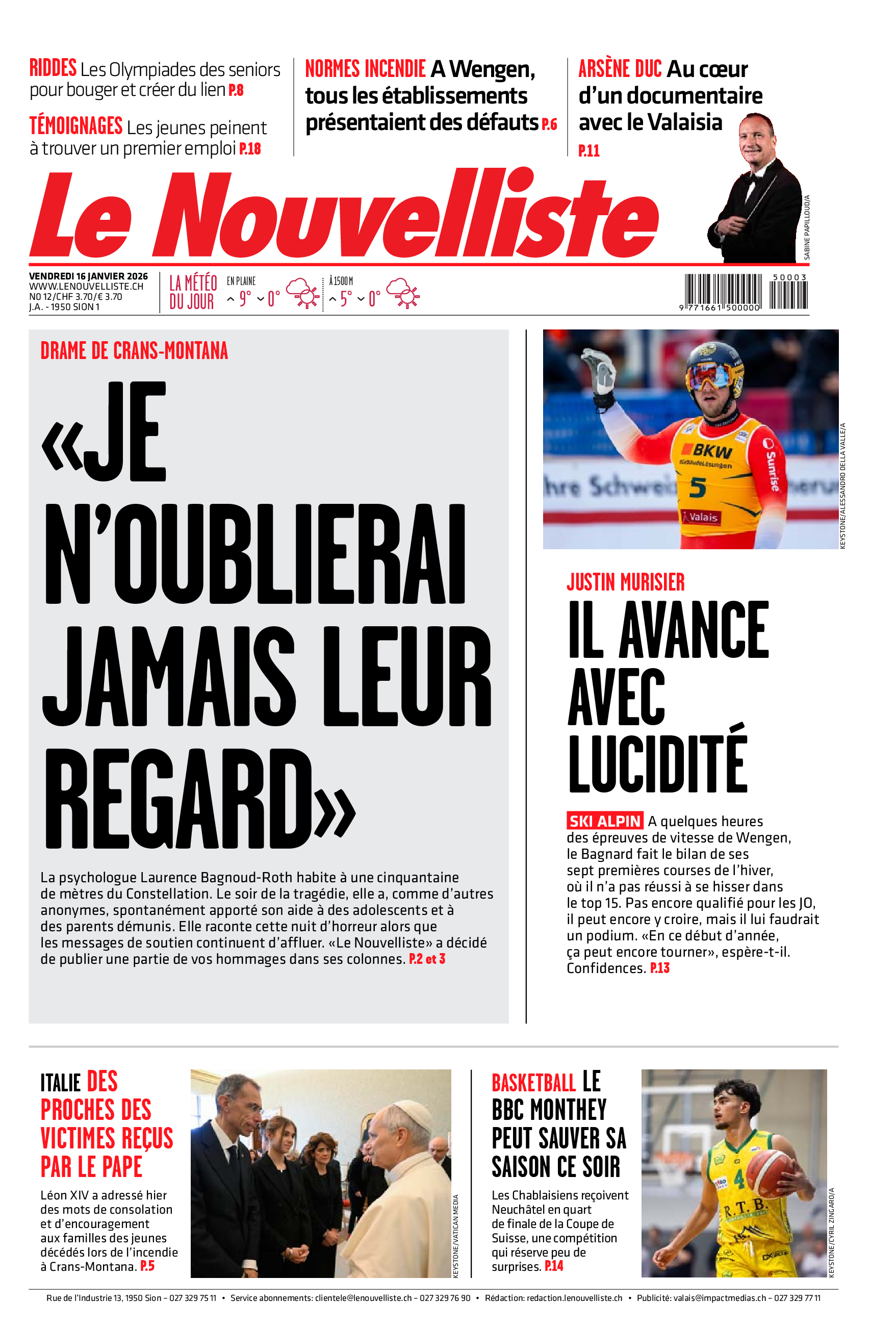  Vendredi 16 janvier 2026