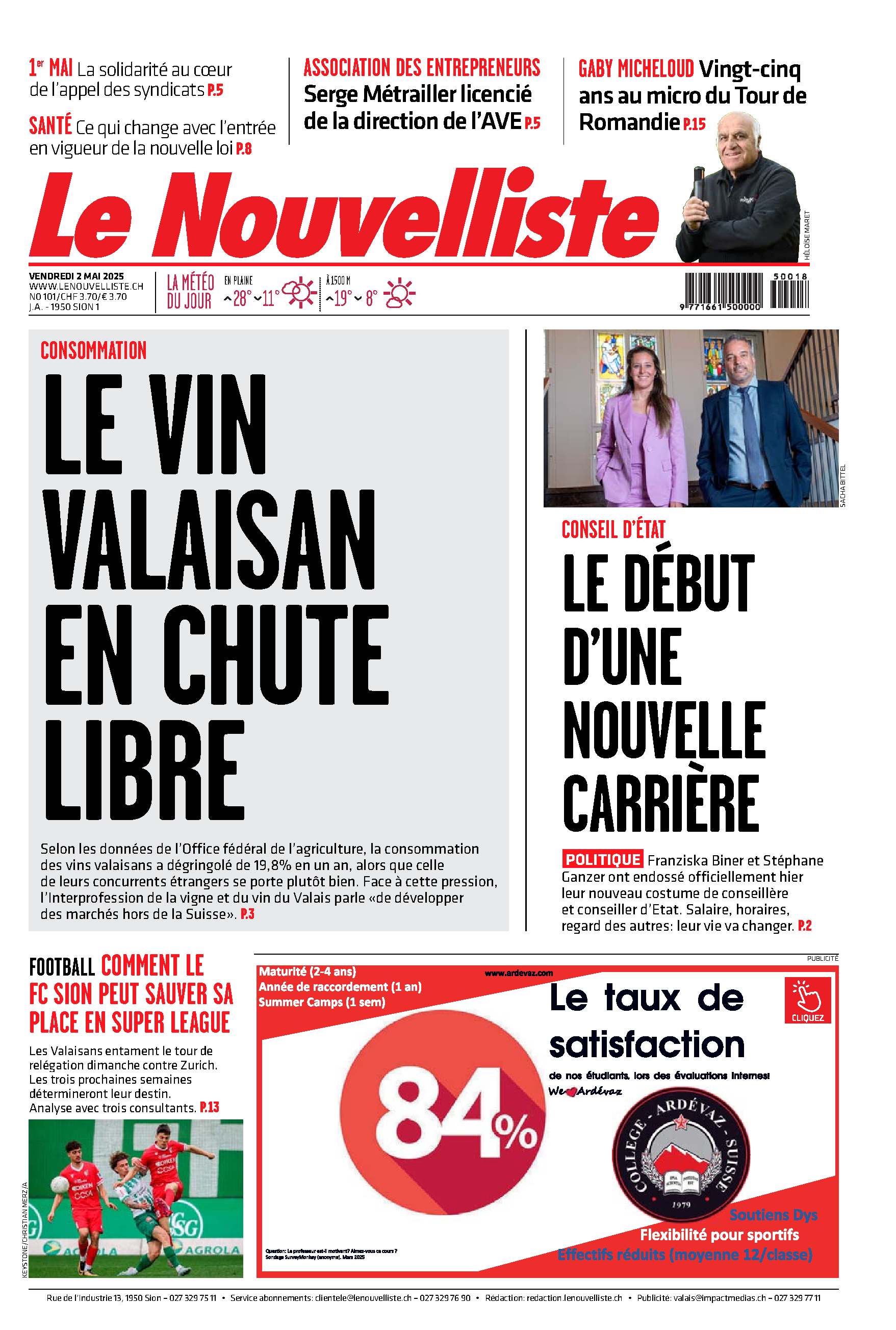 Vendredi 2 mai 2025 Vendredi 2 mai 2025