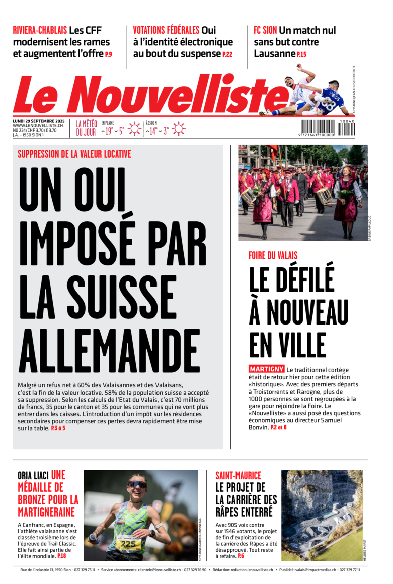 Lundi 29 septembre 2025