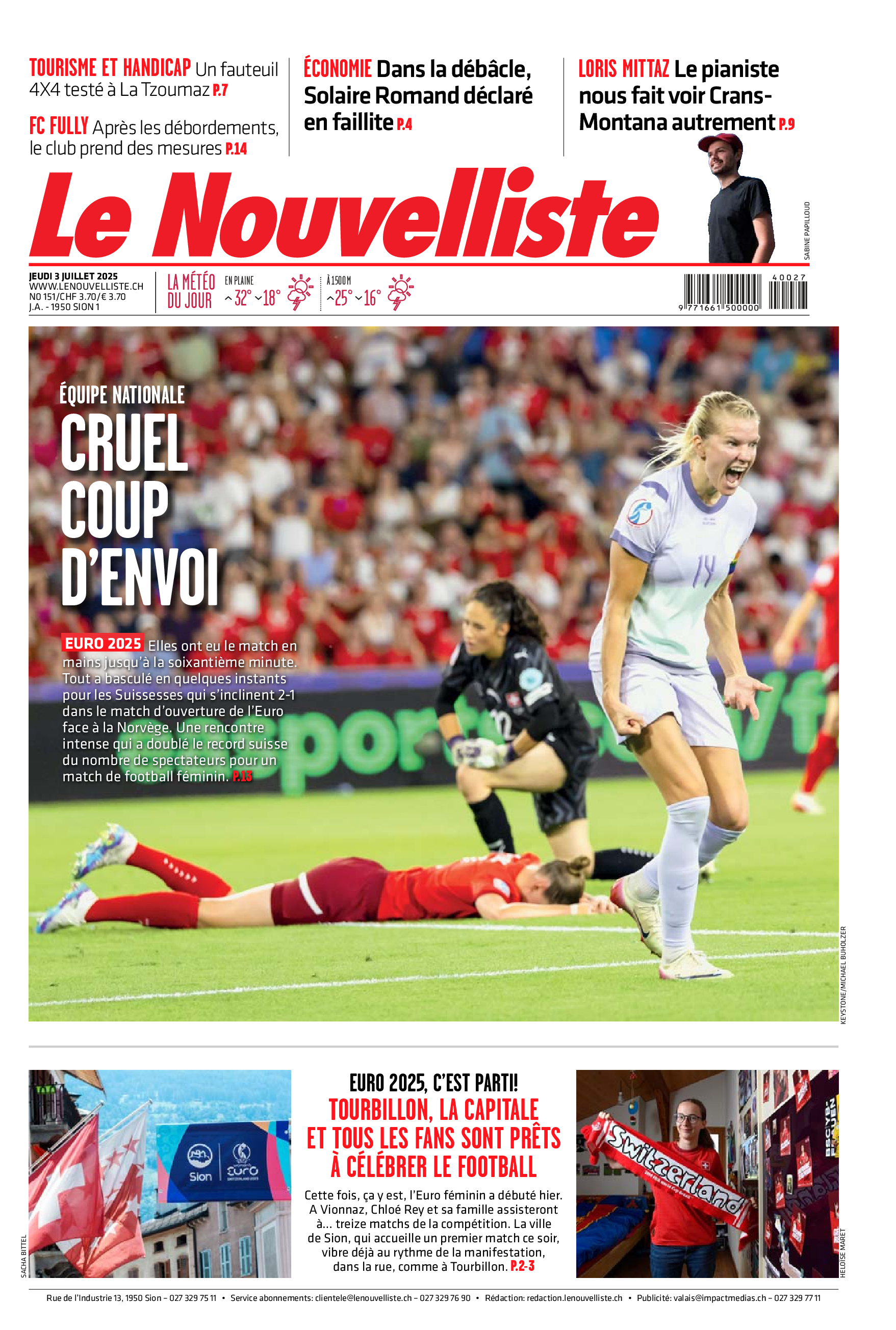  Jeudi 3 juillet 2025