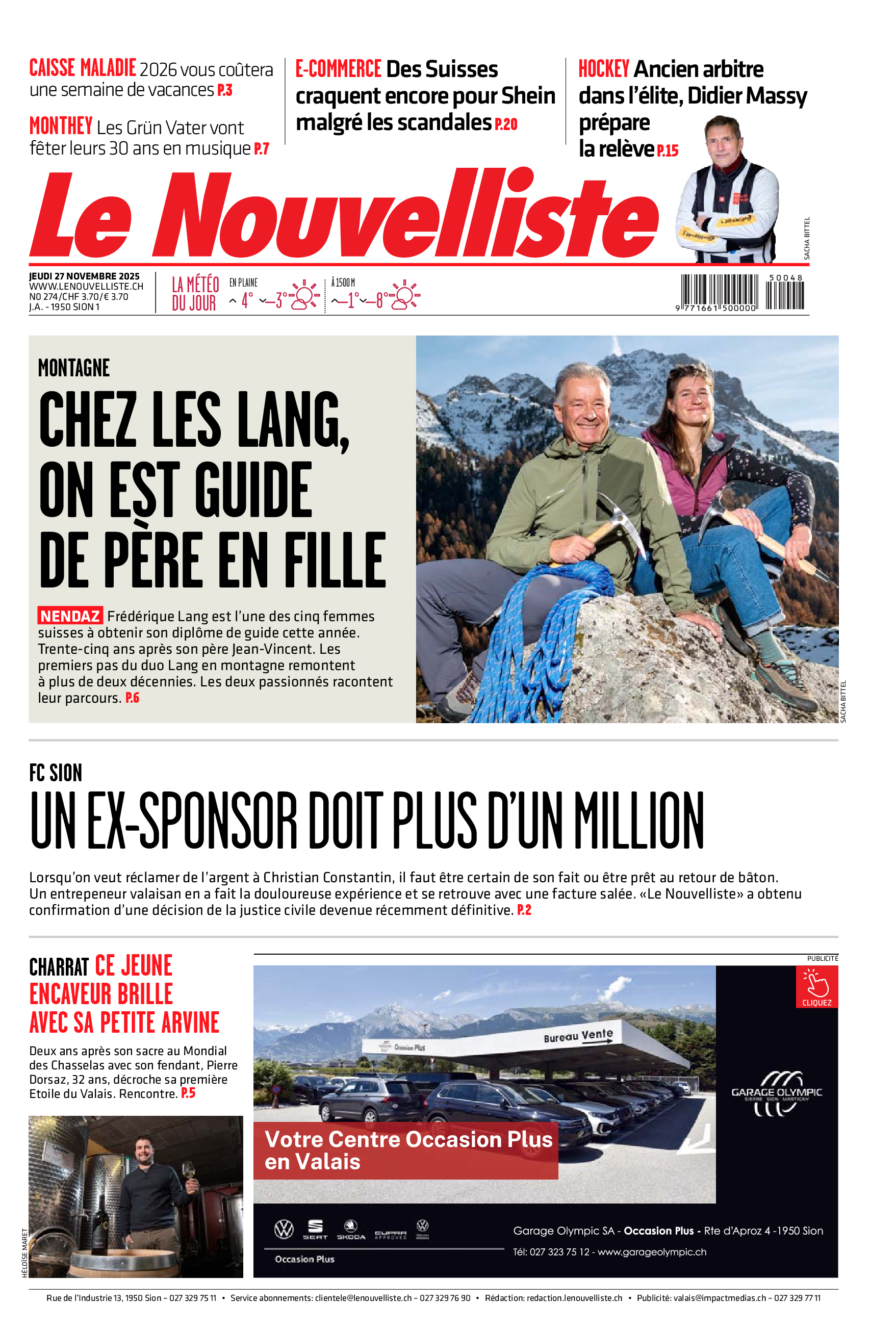  Jeudi 27 novembre 2025