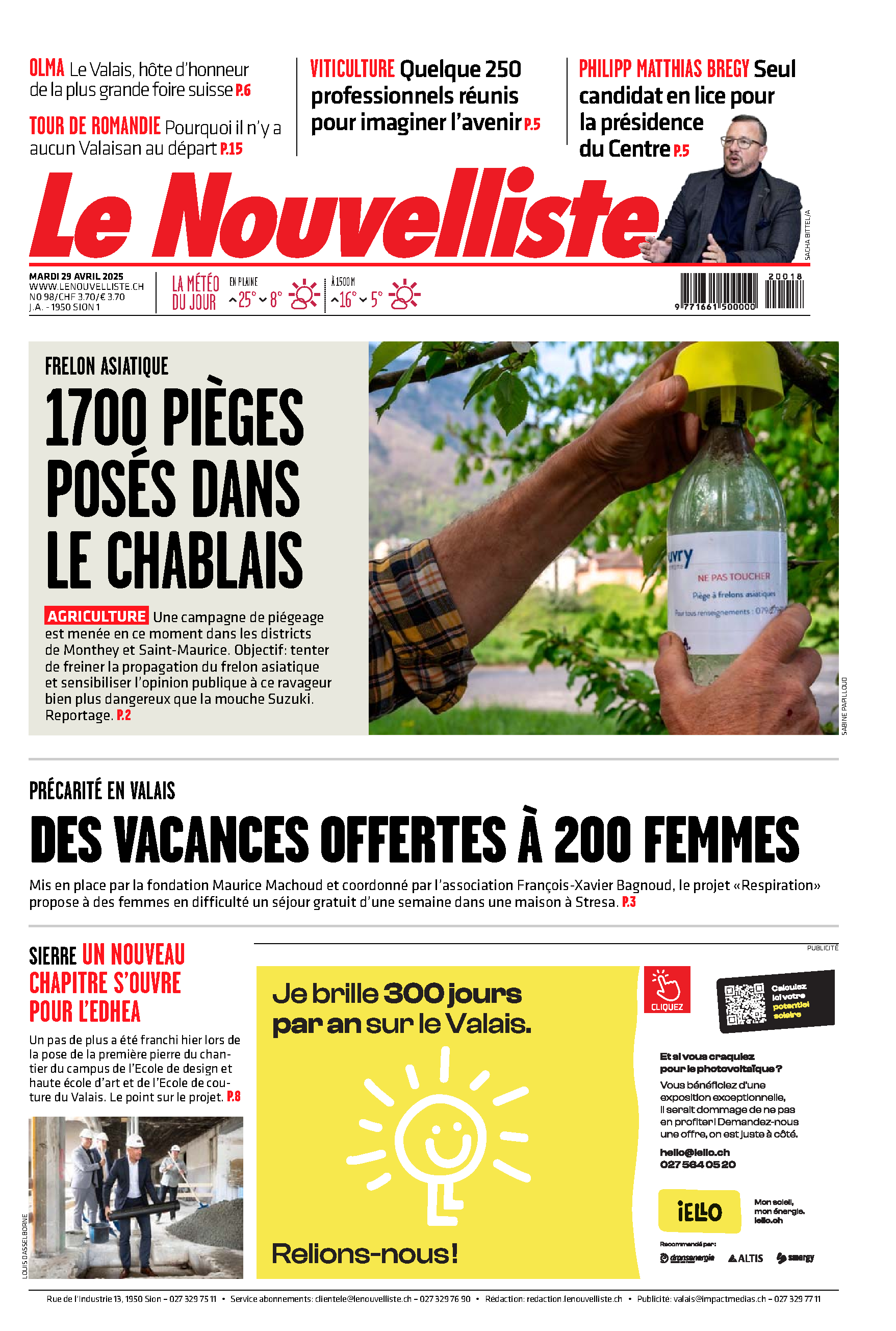 Mardi 29 avril 2025 Mardi 29 avril 2025