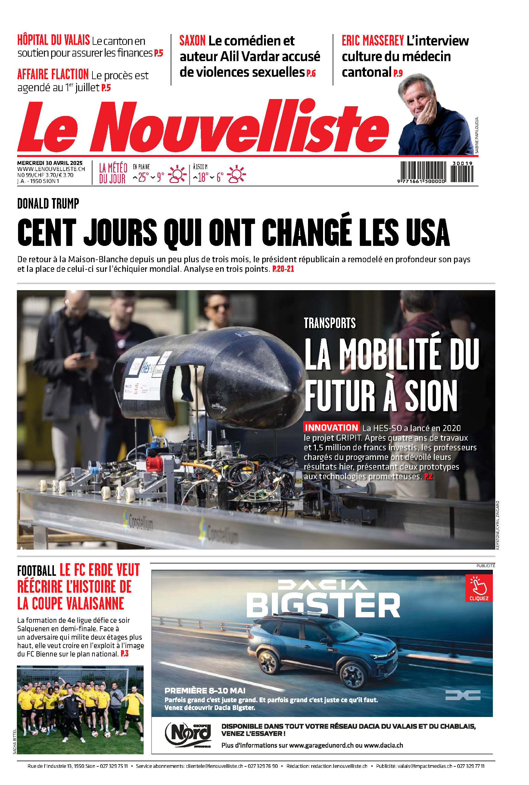Mercredi 30 avril 2025
