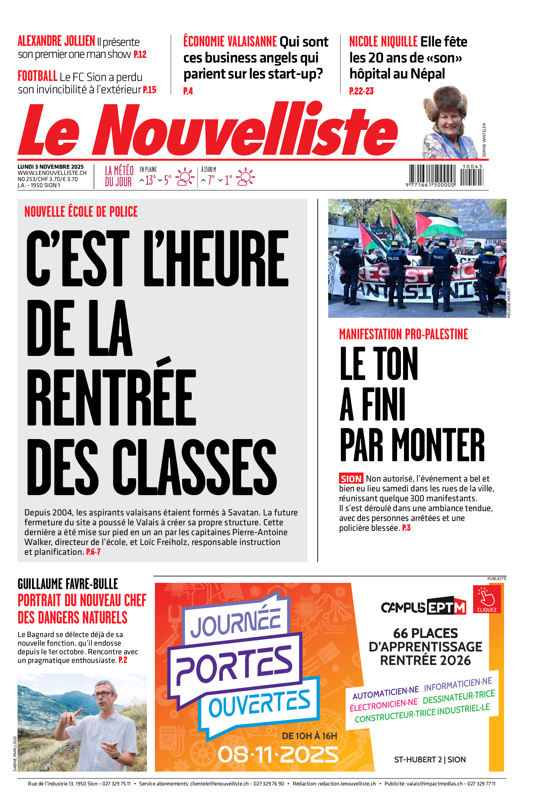  Lundi 3 novembre 2025