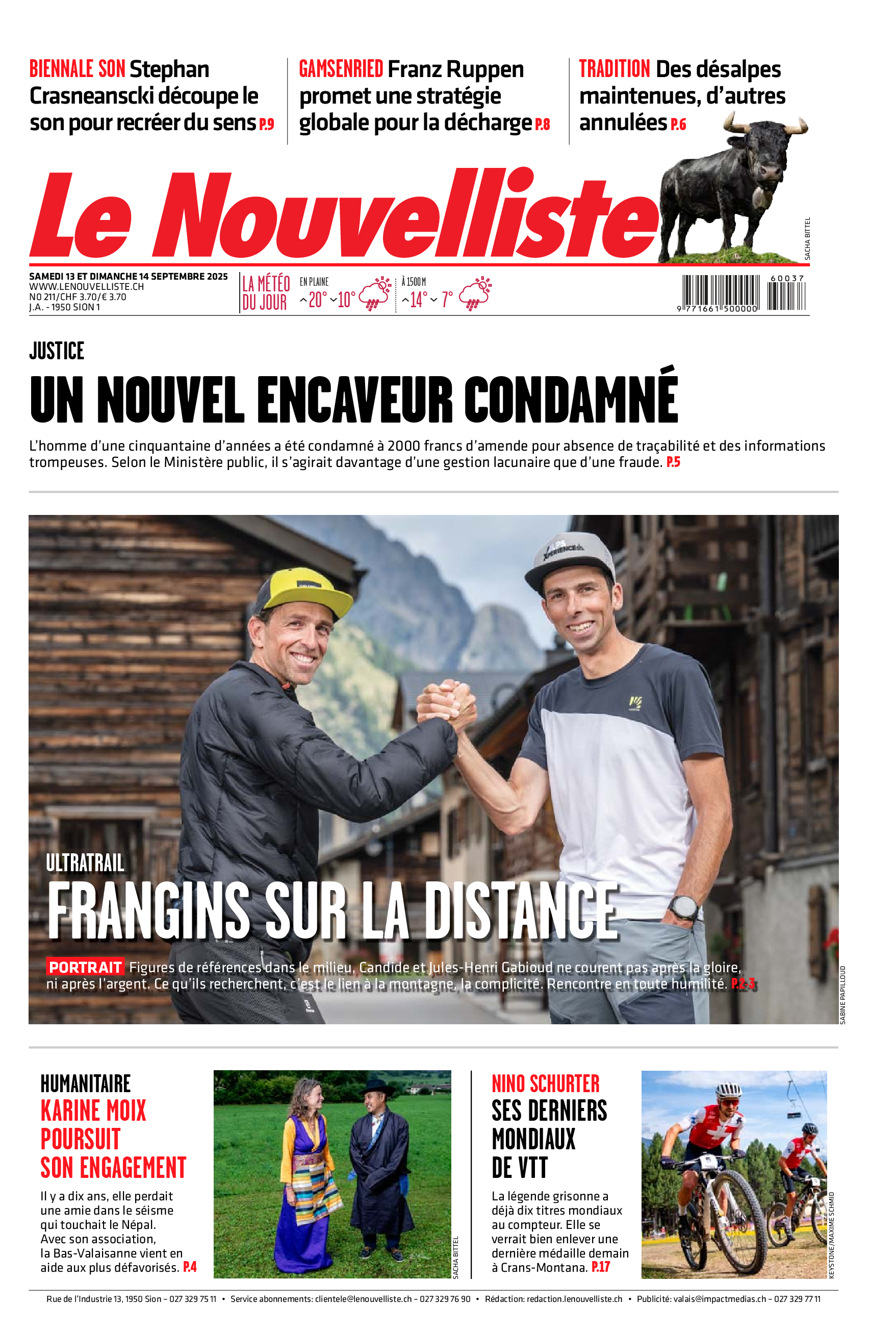 Samedi 13 septembre 2025