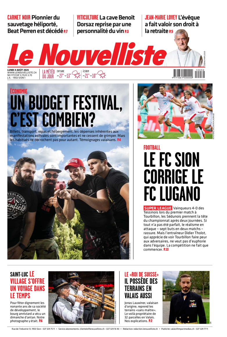 Lundi 4 août 2025 Lundi 4 août 2025