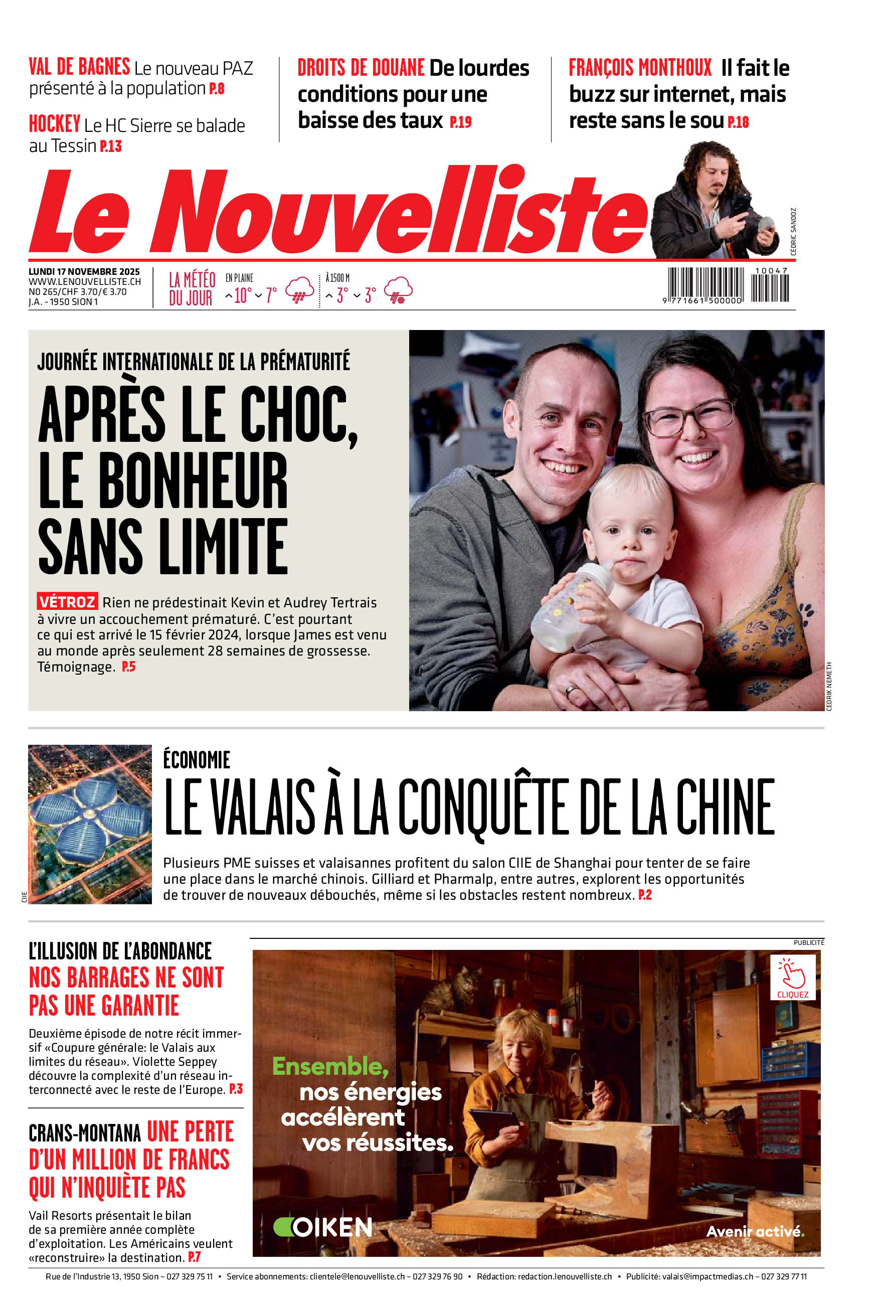  Lundi 17 novembre 2025