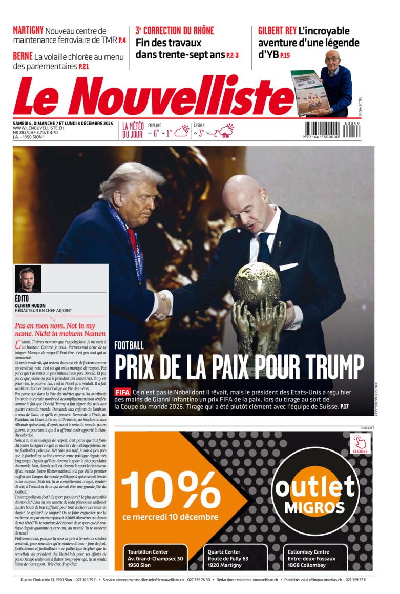 Samedi 6 décembre 2025