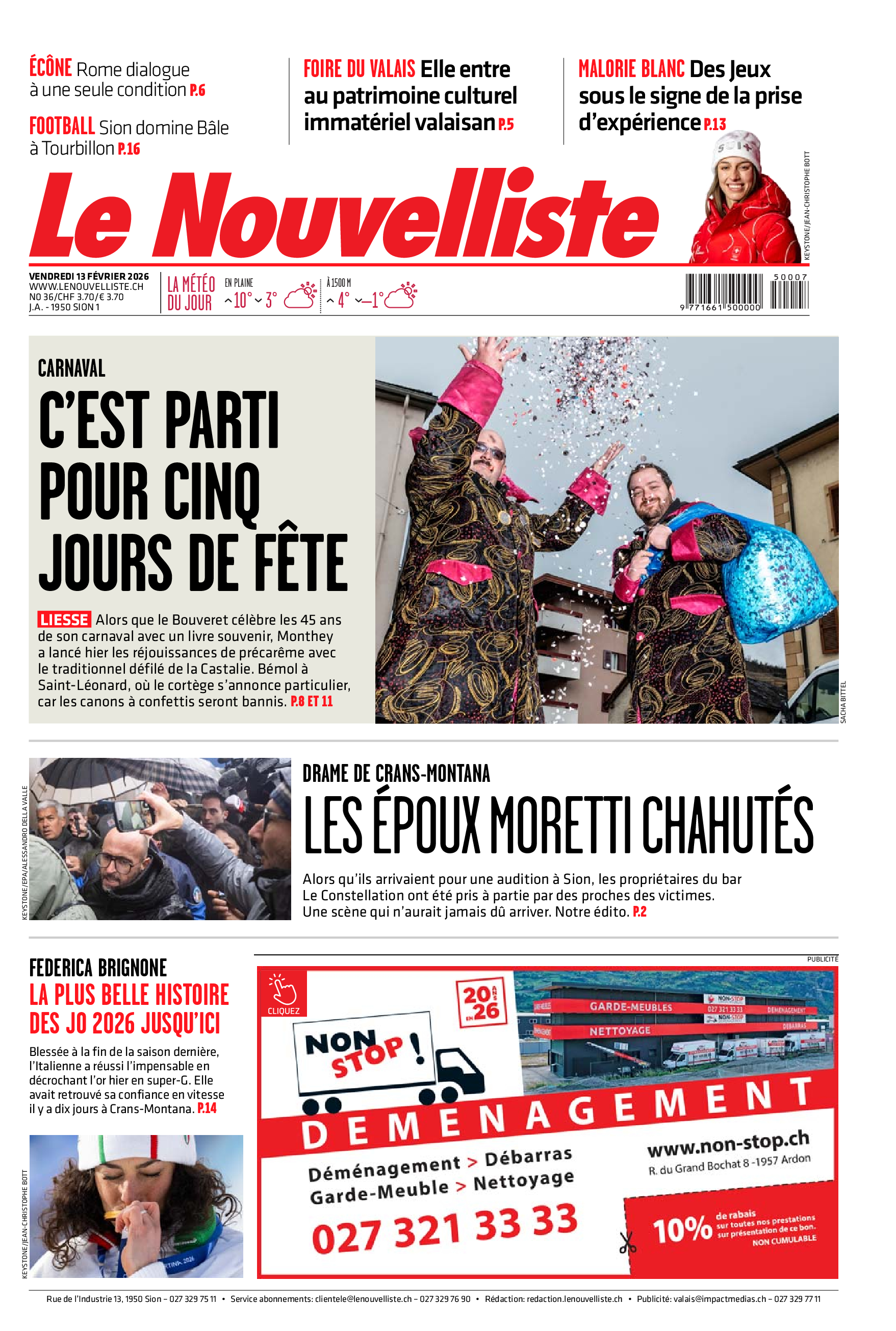  Vendredi 13 février 2026