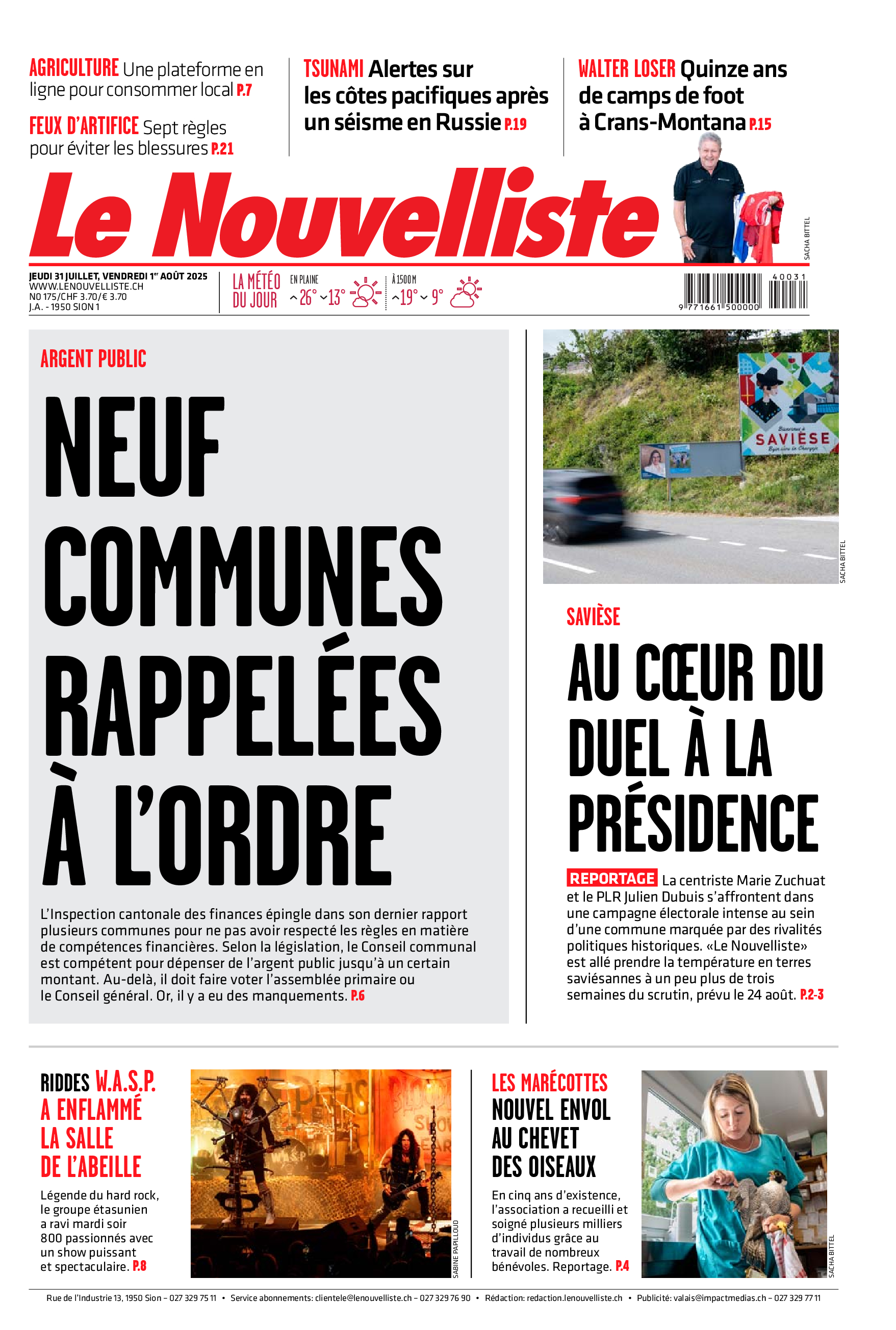 Jeudi 31 juillet 2025