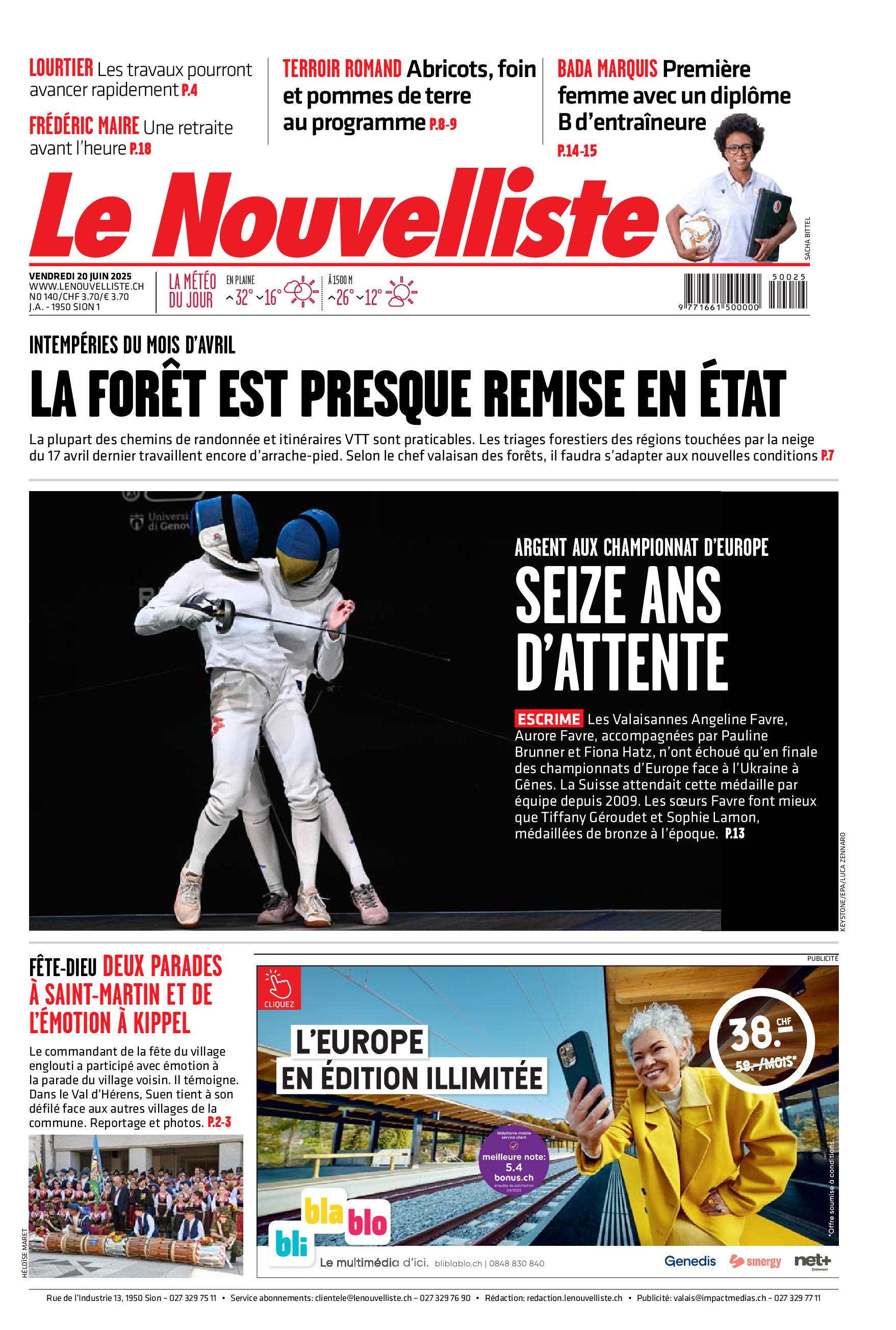 Vendredi 20 juin 2025