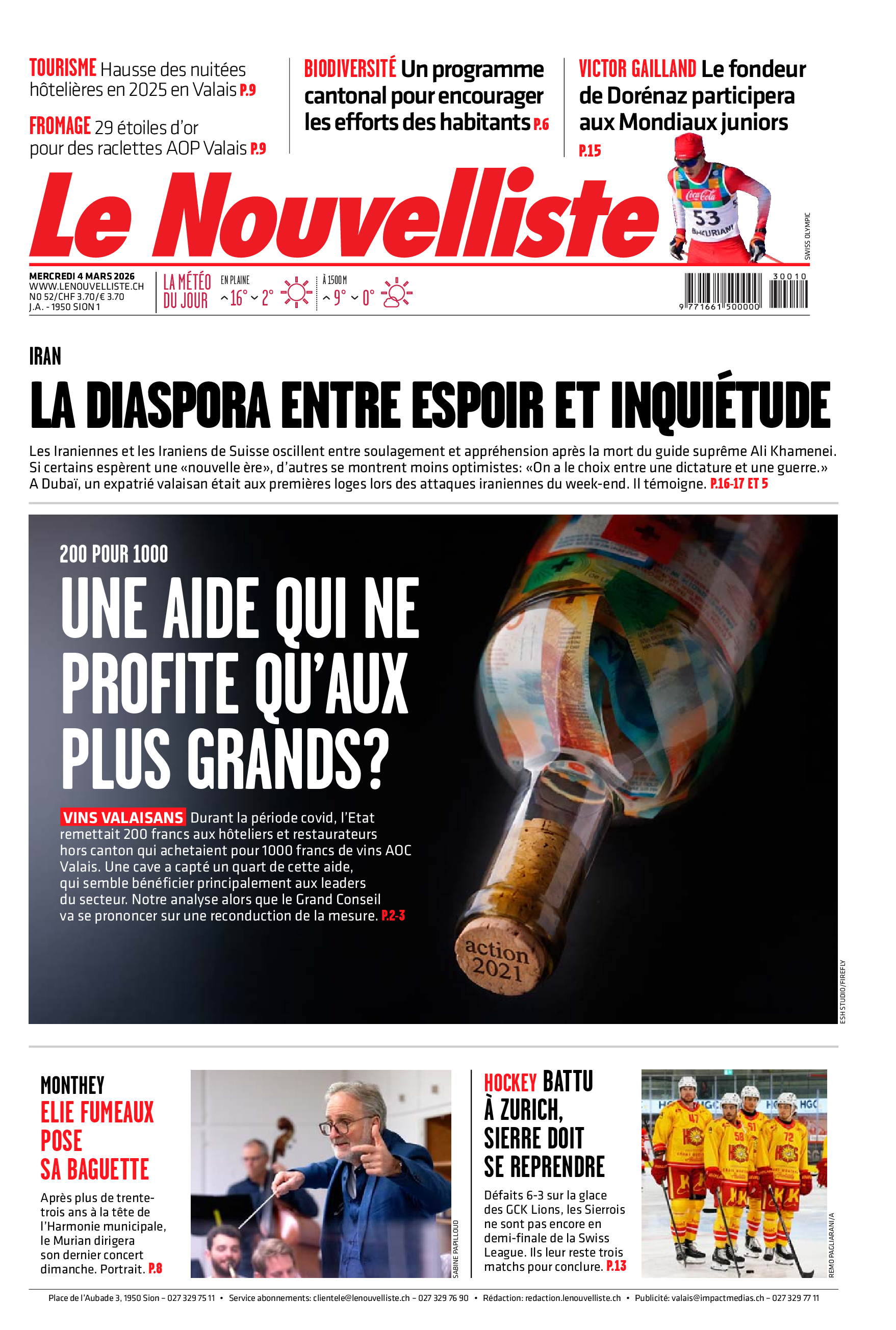  Mercredi 4 mars 2026