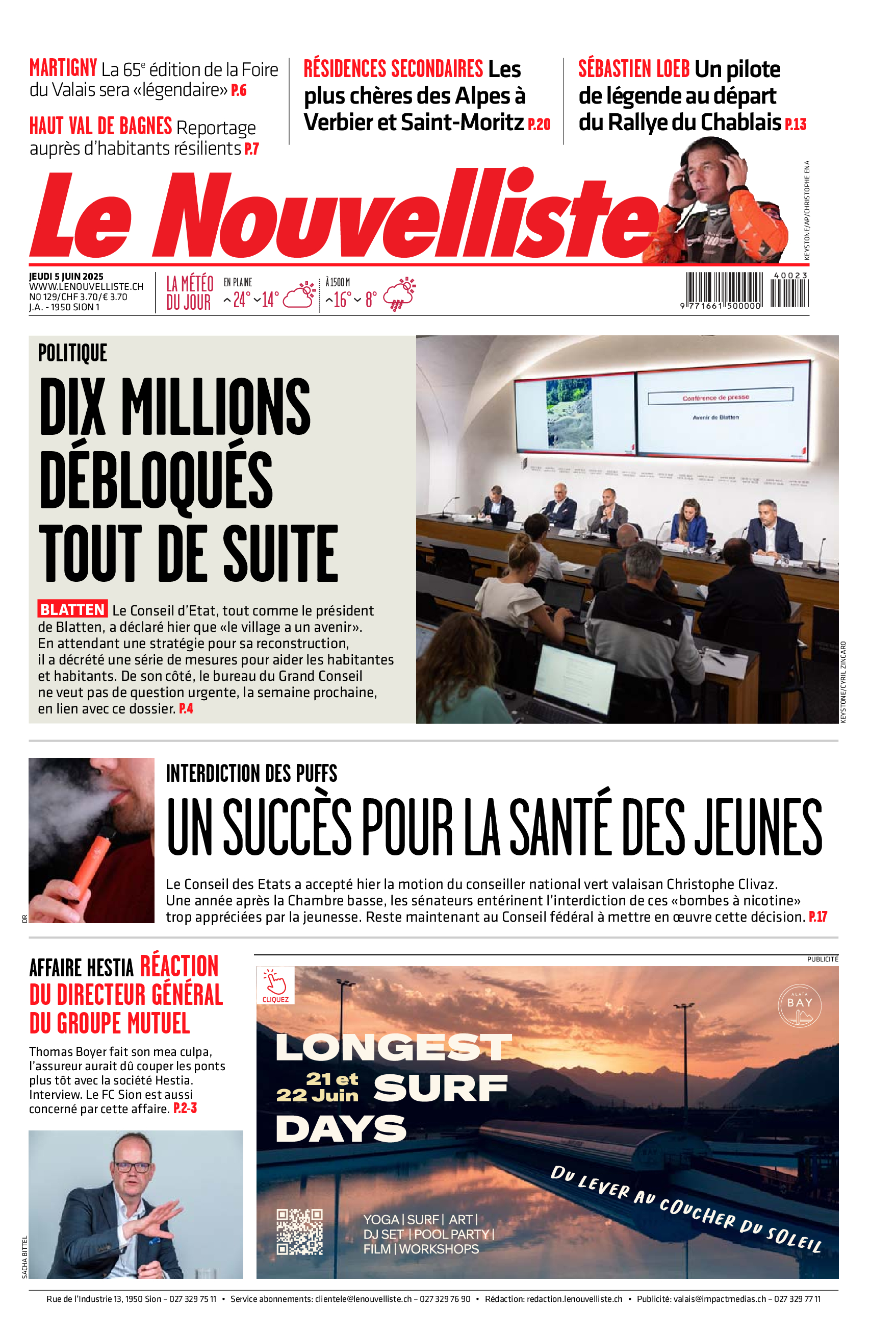 Jeudi 5 juin 2025 Jeudi 5 juin 2025