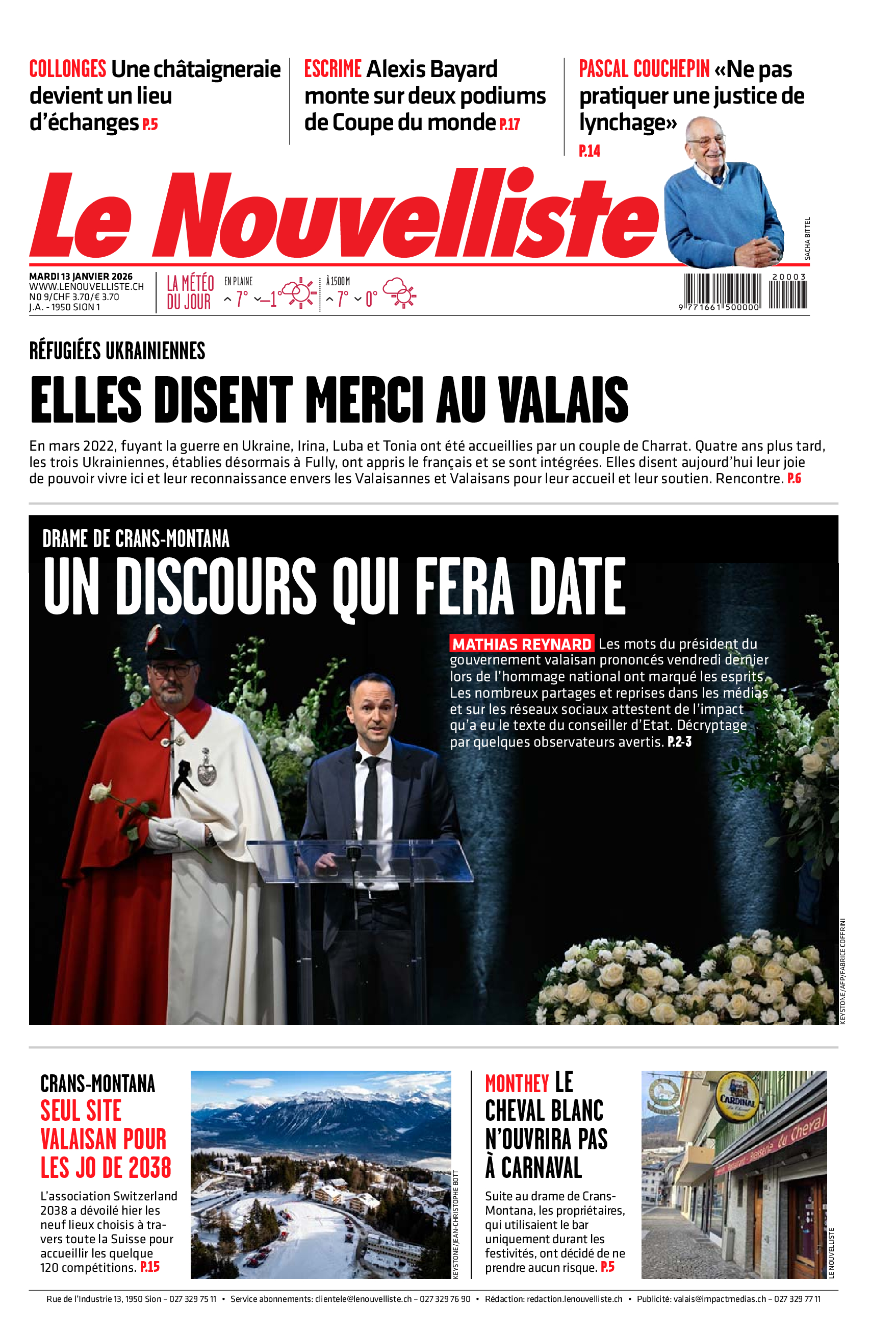  Mardi 13 janvier 2026