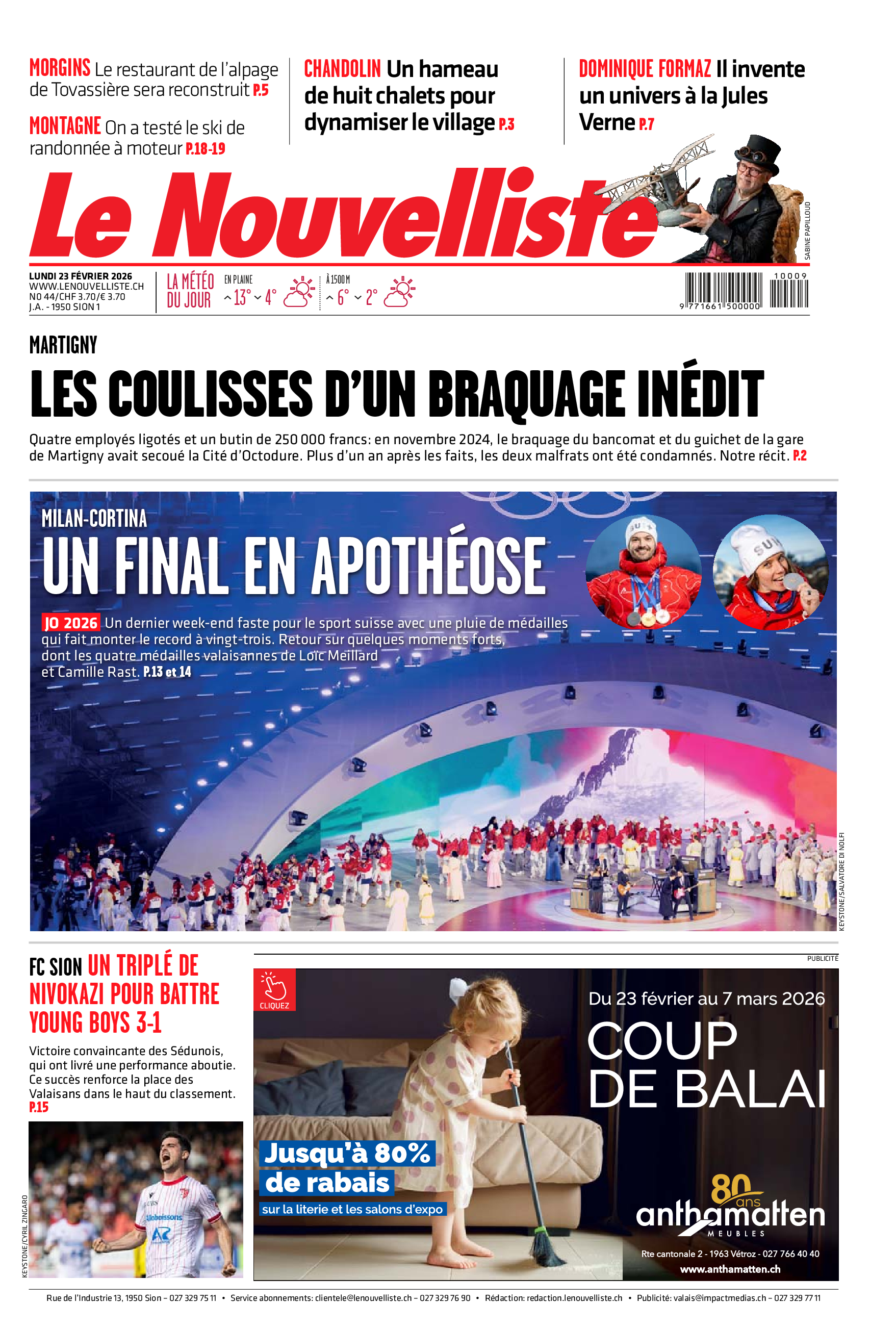  Lundi 23 février 2026